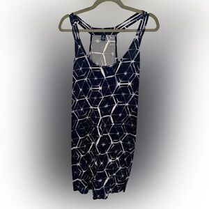 GAP Navy and White Geometric Dress, size Large